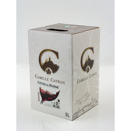 Camille Cayran, Côtes du Rhône, rød, 5 liter, 13,5%