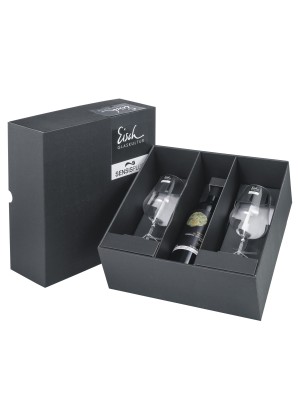 Gaveæske med 2 Eisch SensisPlus Superior Bordeaux rødvinsglas (excl. vin)
